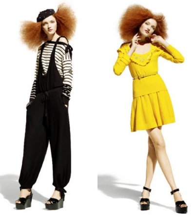 Combinaison et robe jaune Sonia Rykiel H&M Printemps 2010