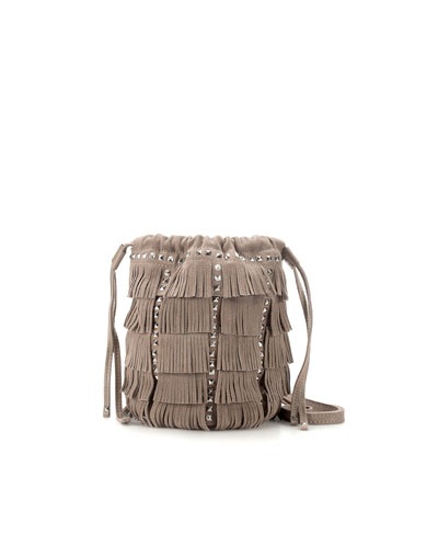 Petit sac gris en bandoulière