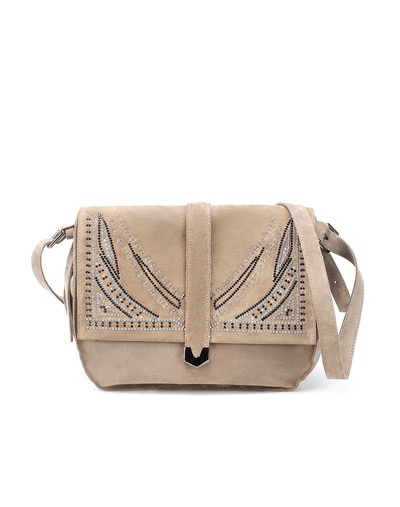 Sac bandoulière ethnique en cuir de vache