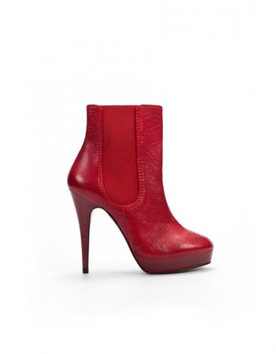 Bottines rouges a elastique Zara Collection chaussures femme 2011