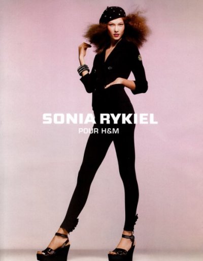 Veston et bonnet noirs Sonia Rykiel et H&M