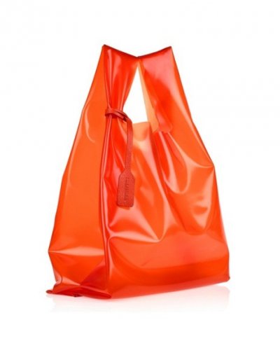 Sac Market Bag en acétate transparent orange 2011 par Jil Sander