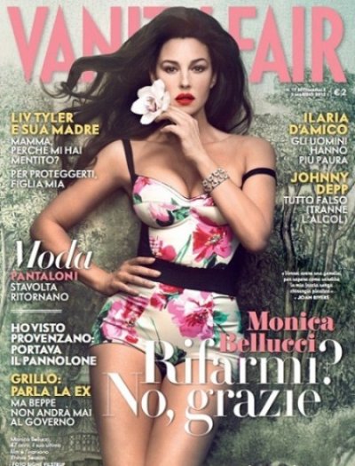 Monica Bellucci en couverture de « Vanity Fair » italien