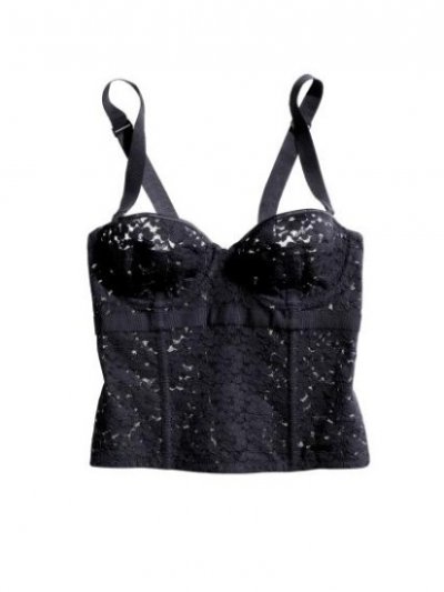 Bustier noir en dentelle