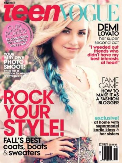 Demi Lovato, sublime covergirl de Teen Vogue en Novembre 2012 !