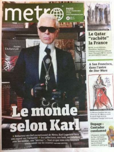 L'édition spéciale de Metro selon Karl Lagerfeld !