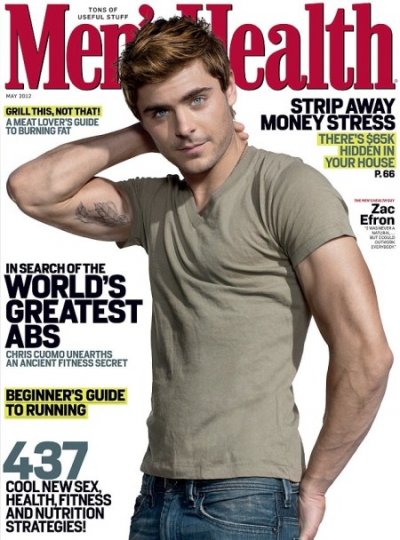Zac Efron en une de Men’s Health