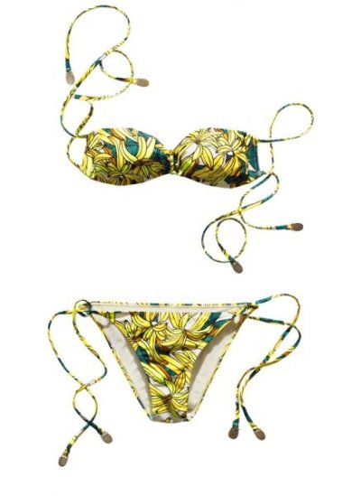 H&M bikini haut bandeau imprimé banane collection été 2011