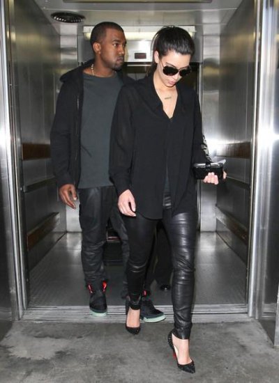 Kim Kardashian et Kanye West, un look dark à Los Angeles