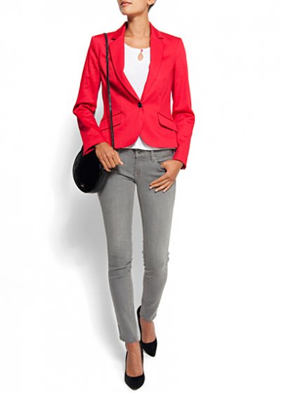 Veste courte chic rouge Mango Tendance été 2011