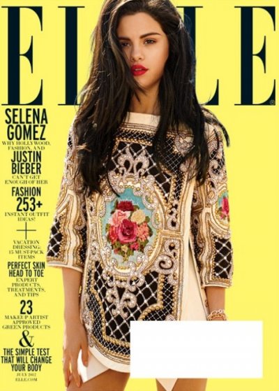Selena Gomez sur la couverture de ELLE juillet 2012