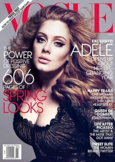 Adèle en couverture de Vogue UK