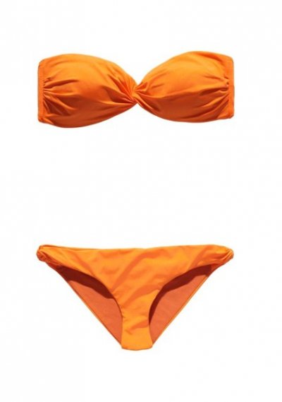 Bikini bandeau orange color block collection été 2011 H&M