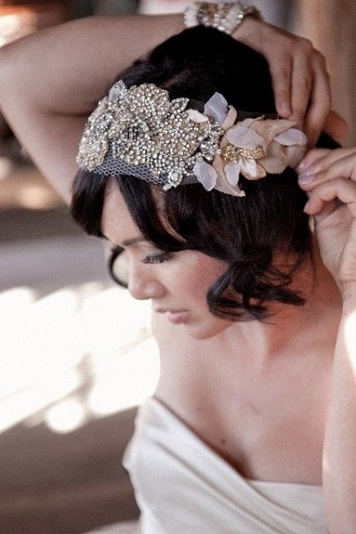 Headband vintage en strass