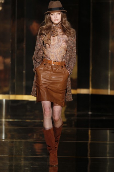 Gilet long jupe en cuir Mango automne hiver 2010 2011 collection mode femme
