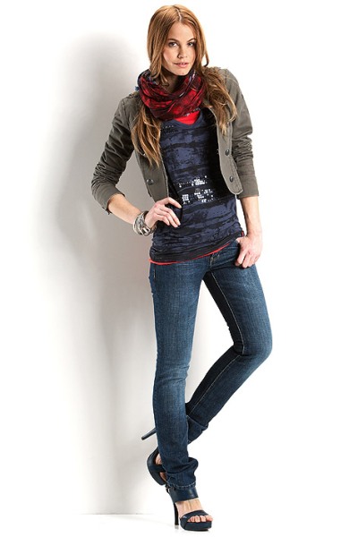 Jeans slim en denim lavé EDC by Esprit femme collection printemps-été 2011