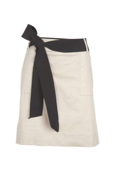 Jupe blanche avec ceinture noire amovible collection Sinequanone printemps-été 2011 