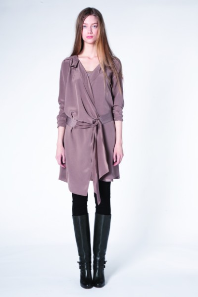Robe chemise et ceinture jacquard Vanessa Bruno