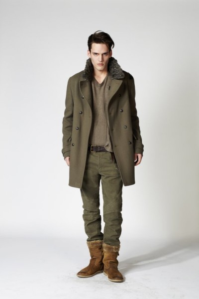 Veste marron et pantalon vert IKKS collection automne hiver 2010-2011