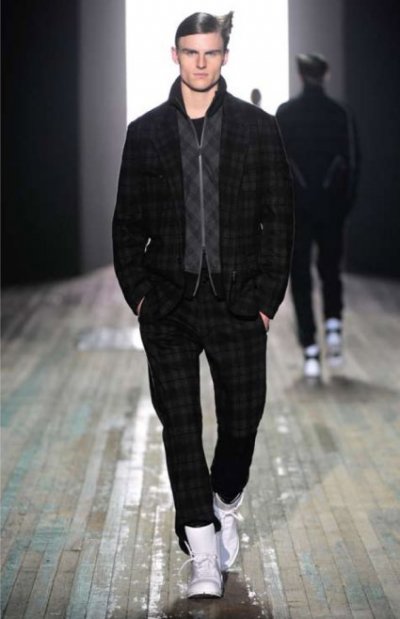 Veste à damier homme Yohji Yamamoto collection automne hiver 2010-2011