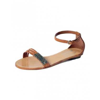 Petite Mendigote pour Monoprix, sandales minimalistes en cuir marron nude