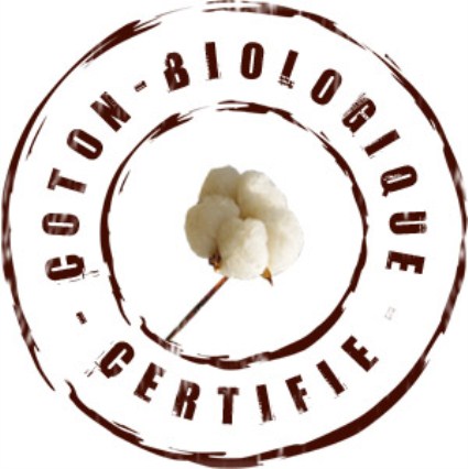 Le logo des vêtements certifiés faits en coton bio