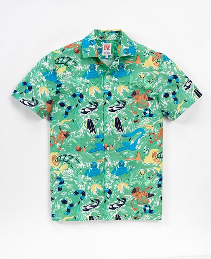 La chemise animalière style hawaïenne selon Lacoste et Micah Lidberg