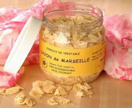 Le savon de Marseille en copeaux