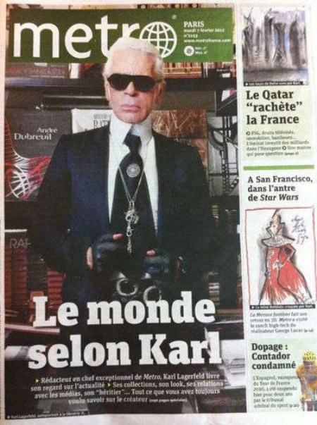 L’édition spéciale de Metro selon Karl Lagerfeld !