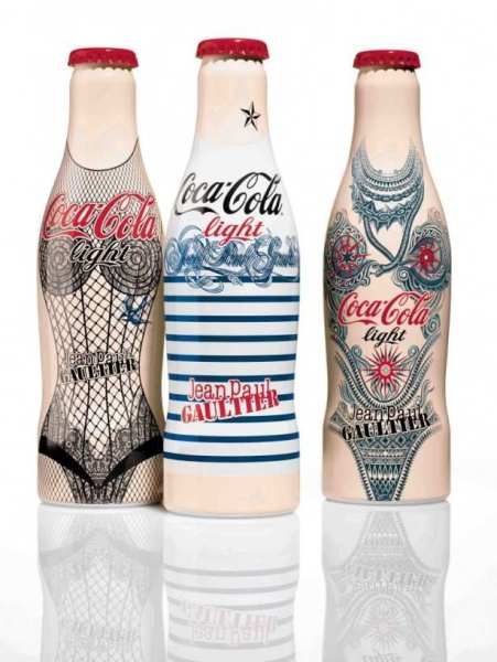 Bouteilles Coca-Cola Light créées par Jean-Paul Gaultier