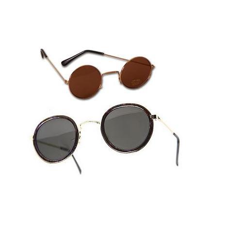 Lunette solaire ronde style John Lennon