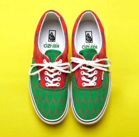 Le vert et rouge sur les baskets « Era » de Vans par Kenzo