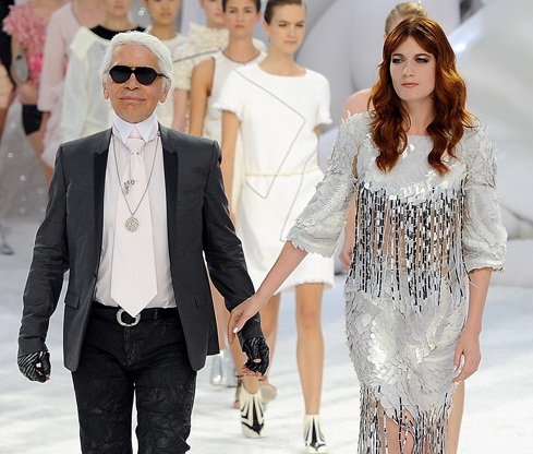 Un charmant duo : Karl Lagerfeld et Florence Welch