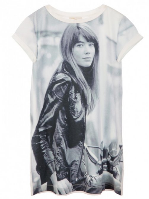 Tee-shirt Maje à l’effigie de Françoise Hardy