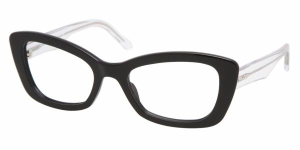 Lunettes Prada PR23MV noires à tiges grises