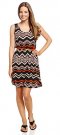 Robe ceinture motif zigzag 