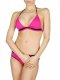 Maillot de bain 2 pièces en nylon élasthane rose fluo 