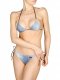 Bikini imprimé à lacets contrastés