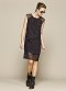 Robe en soie et dentelle noire