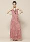 Robe longue imprimé coquelicot