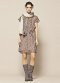 Robe ceinturée à manches courtes 