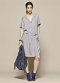 Robe manches courtes à col chemise 