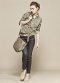 Sac besace en cuir métallique vintage