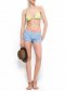 Bikini vert citron avec décorations perles