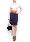 Robe ceinture drapée bleu orange 