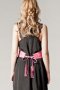 Ceinture en cuir rose à nouer 