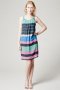 Robe rayée décolleté dos en V