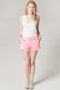 Short court en garbadine rose