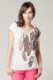 Tee-shirt à motif plumes