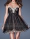 Bustier en organza à bas virevolant 